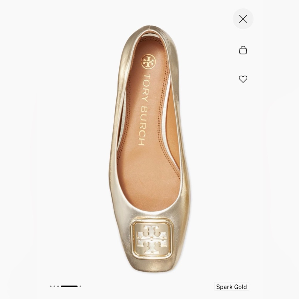 SOLD-NWT Tory Burch Georgia Ballet Flat in Gold